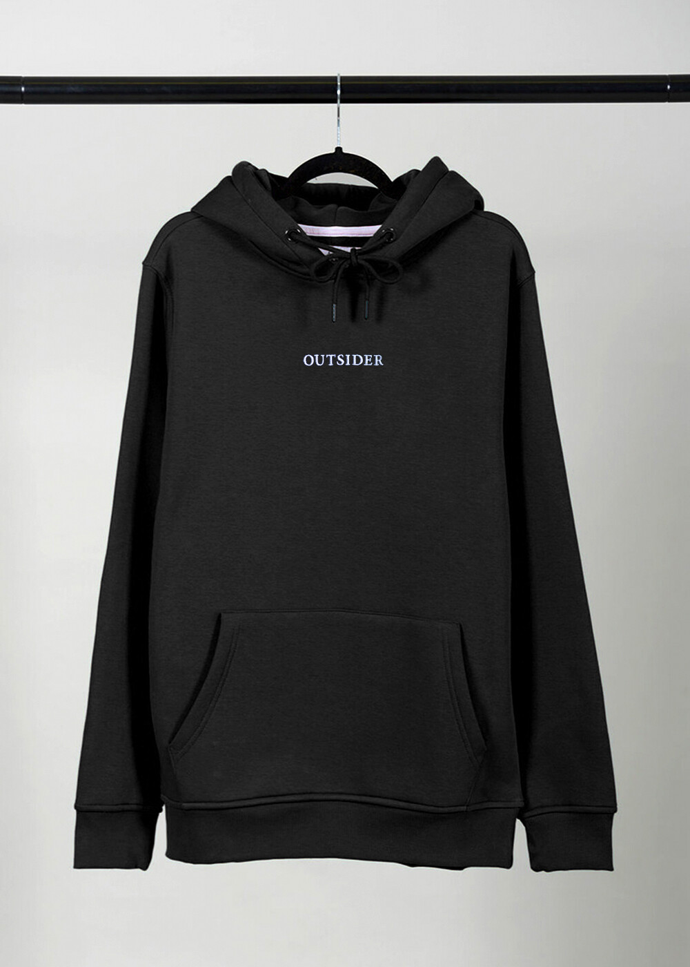 Aight* Hoodie - "Outsider" black / white L