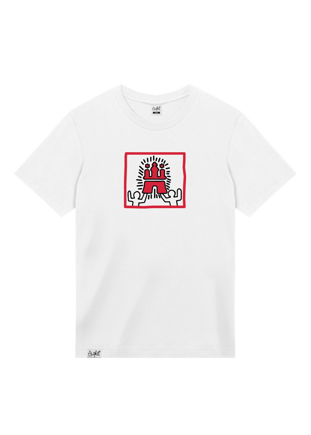 Aight* T-Shirt - "Happy Burg" white