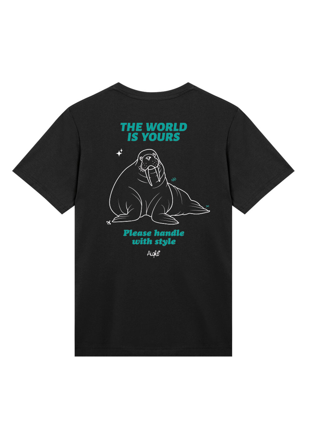 Aight* T-Shirt - "The World is yours" black