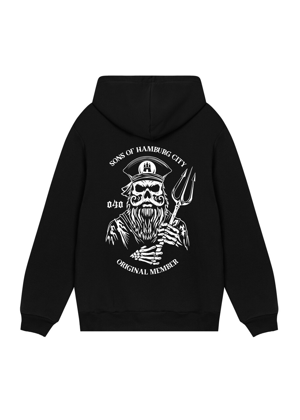 Aight* Hoodie - "Sons of Hamburg City" black white