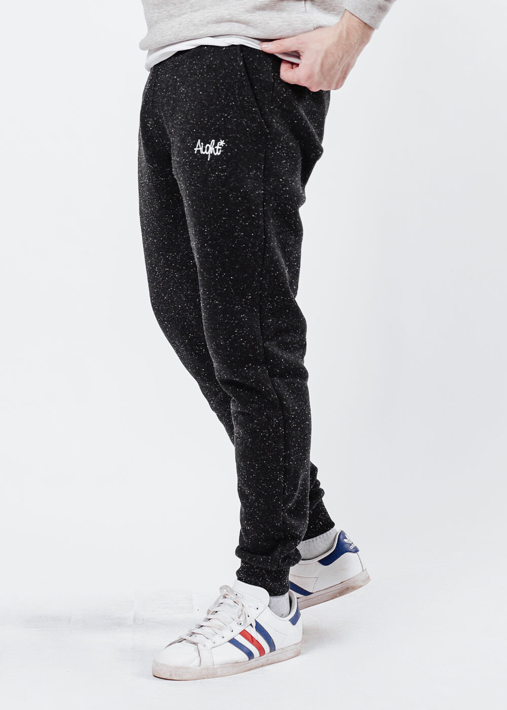 Aight* Sweatpant - OG Emb black nips